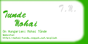 tunde mohai business card