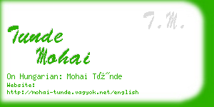 tunde mohai business card